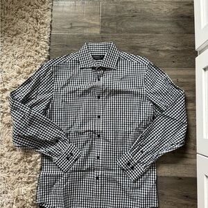 Daniel K Black and White Casual Button Down Shirt